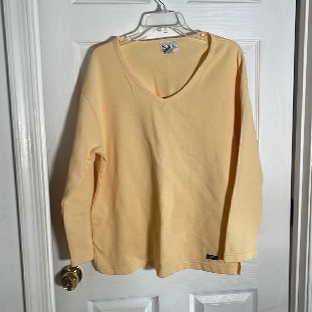 NYL Yellow Thermal Pullover 100% Cotton